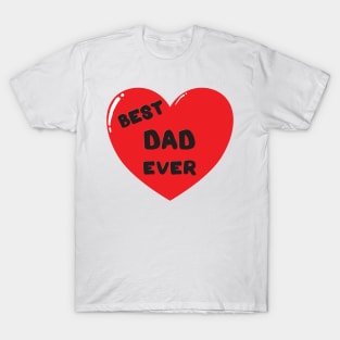 Best dad ever heart doodle hand drawn design T-Shirt